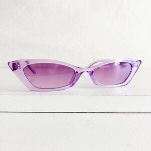 Slim Purple Cat Eye Sunglasses